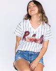 Pinstripe Rebels Baseball Slugger