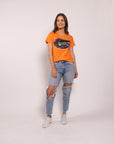 LICENSED ALLIGATOR HEAD TEE- ORANGE