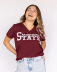 MISSISSIPPI STATE MAROON TEE