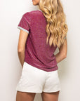 Glitter Bulldog Tee - Maroon