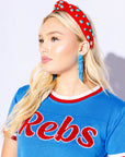 REBS Short Sleeve Sweater - Powder Blue