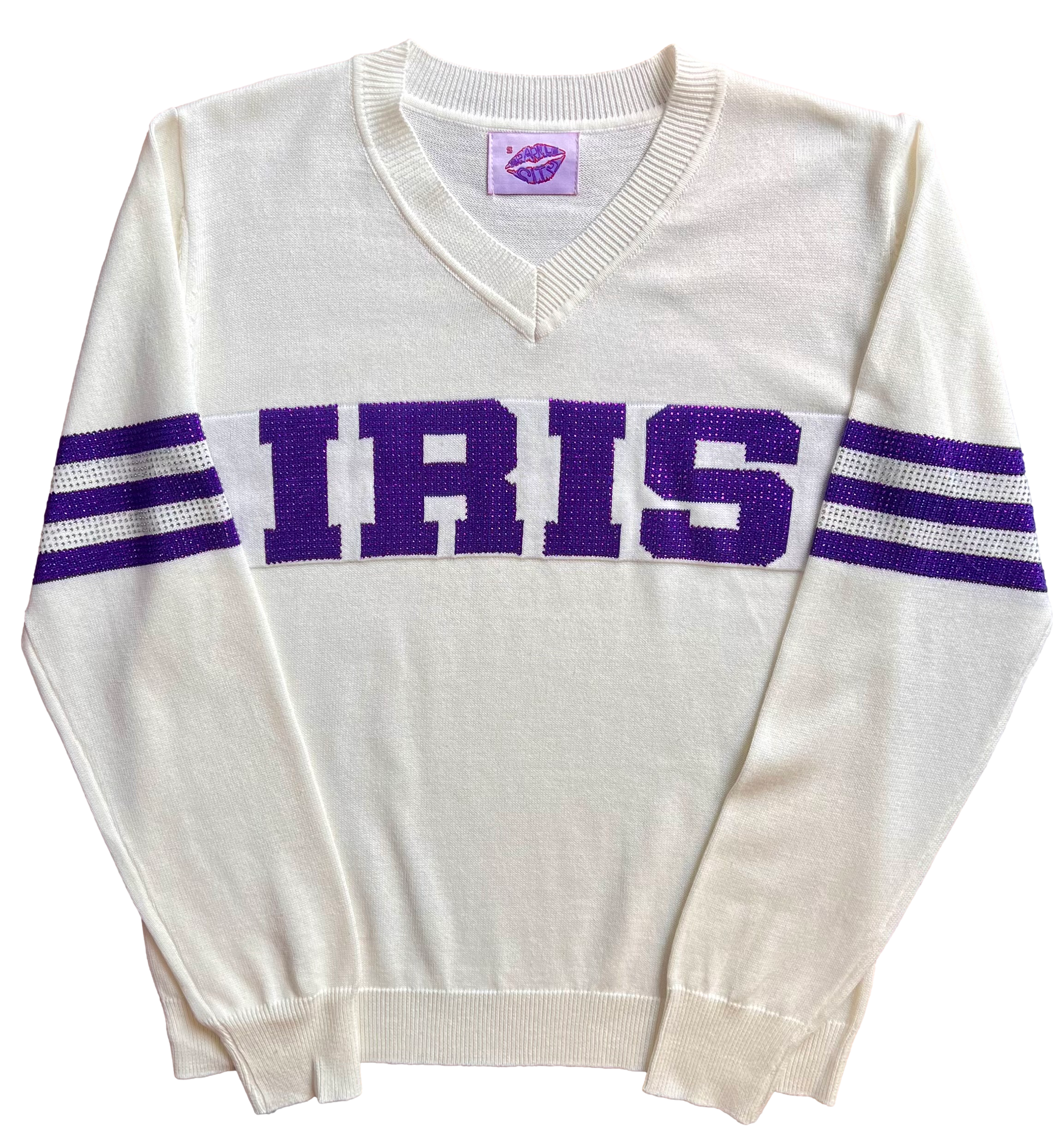 White Iris Jersey Sweater - Sparkle