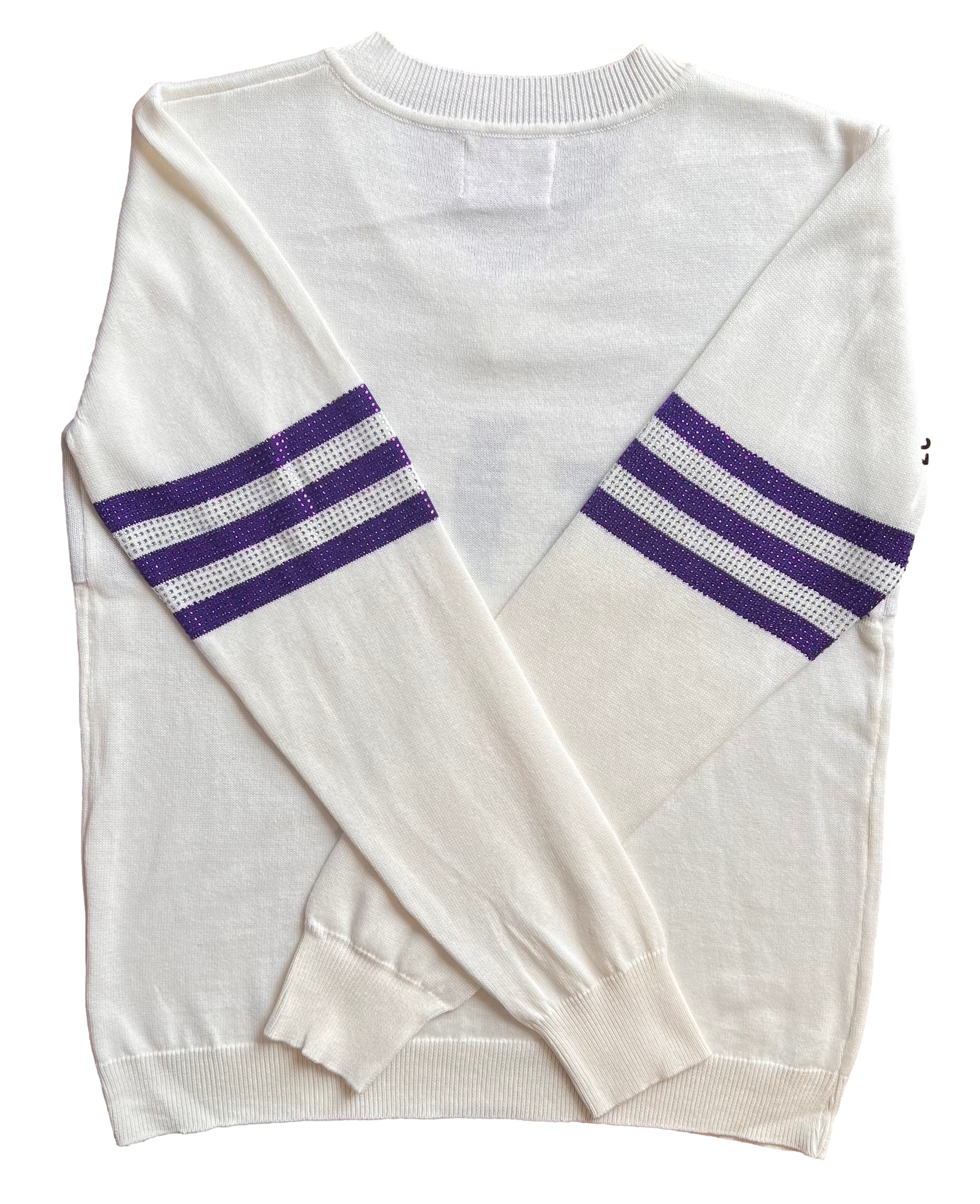 White Iris Jersey Sweater - Sparkle