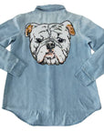 Bulldog Denim Button Down