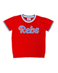 Rebs short sleeve sweater- Red