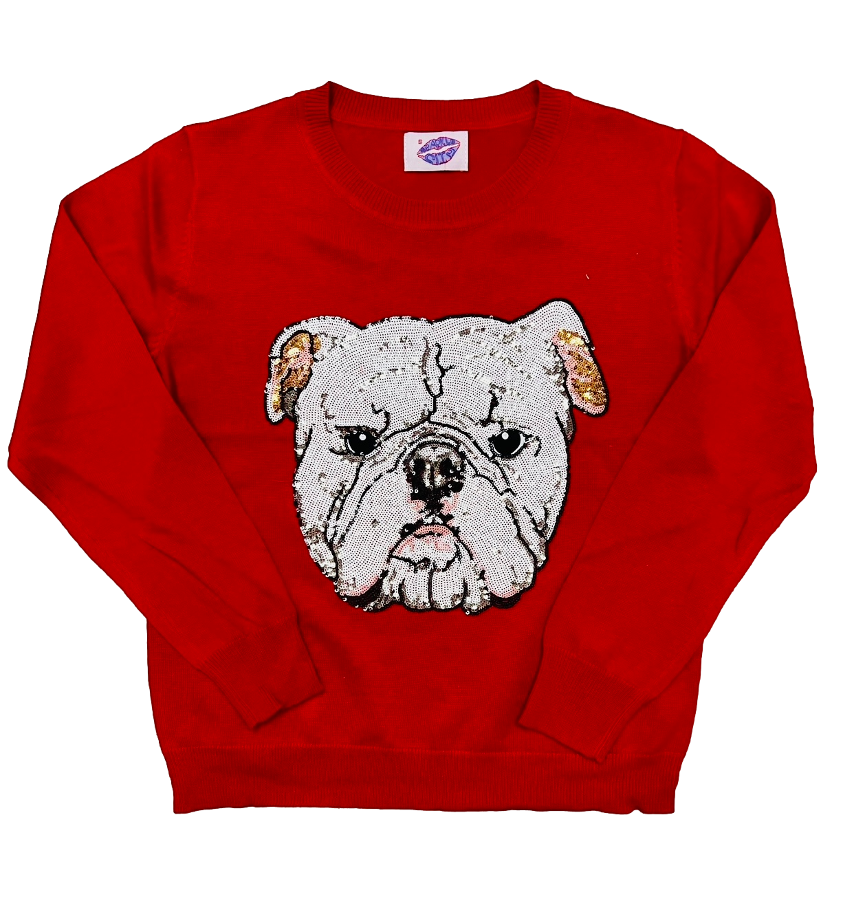 Bulldog in top sweater