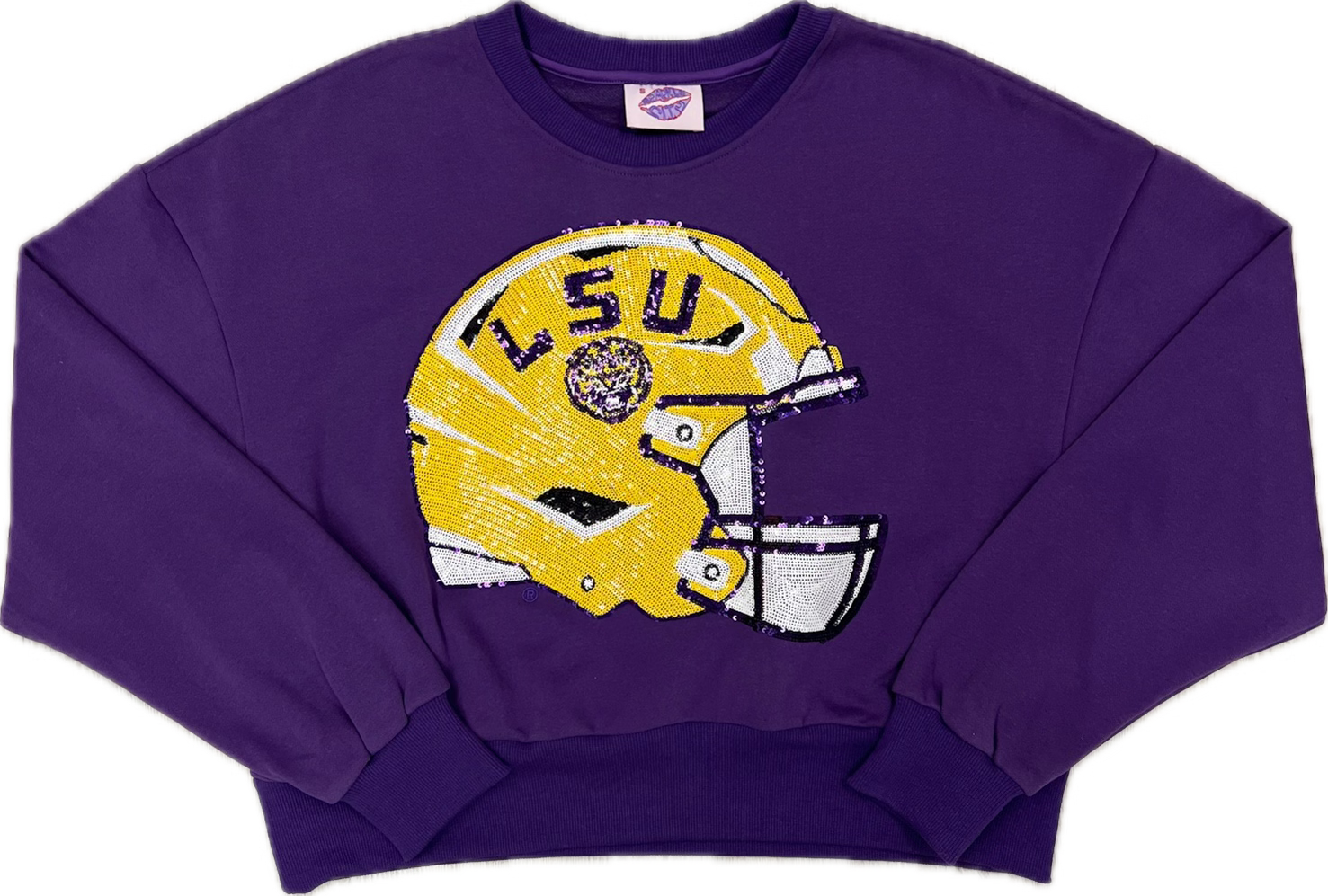 Sparkle Helmet Sweatshirt LSU Sparkle City Co