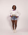 Bedazzled WIN Crop Sweater