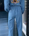 TIGER DENIM JUMPSUIT