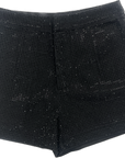 Black Denim Rhinestone Shorts