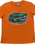 LICENSED ALLIGATOR HEAD TEE- ORANGE