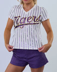 Tigers Pinstripe Baseball Tee