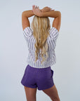 Tigers Pinstripe Baseball Tee