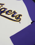 LSU "Tigers" Purple Raglan Tee