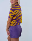 Tiger Stripes Knit Crop