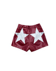 Spirit Star Shorts | Maroon w/ Silver Stars