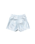 Vegan Leather Shorts | Silver