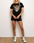 Black Jaguar Head Tee - Sparkle City Co