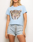Blue Jaguar Head Tee - Sparkle City Co