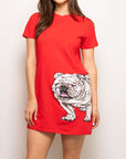 Bulldog Wrap Dress - Sparkle City Co