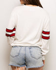 CAJUNS White Jersey Sweater - Sparkle City Co
