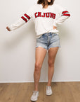 CAJUNS White Jersey Sweater - Sparkle City Co