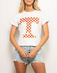 CHECKERBOARD POWER T TEE - Sparkle City Co