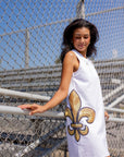 FLEUR DE LIS TANK DRESS White - Sparkle City Co