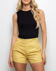 Gold Denim Rhinestone Shorts - Sparkle City Co