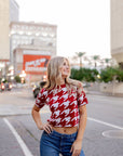 HOUNDSTOOTH KNIT CROP - Sparkle City Co