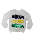 Kids Mardi Gras Gator Sweatshirt - Sparkle City Co