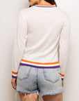 Long Sleeve Thin Knit Clemson Tiger Sweater - Sparkle City Co
