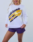Louisiana Flying Football Sweatshirt - Sparkle City Co