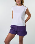 LSU Helmet Shoulder Tank - Sparkle City Co