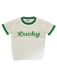 Lucky Short Sleeve Knit Sweater - Sparkle City Co
