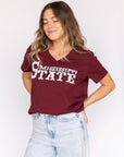 MISSISSIPPI STATE MAROON TEE - Sparkle City Co