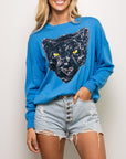 Oversized Mega Panther Sweater - Sparkle City Co