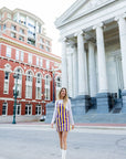 Purple and Gold Lightweight Overall Dress - Sparkle City Co