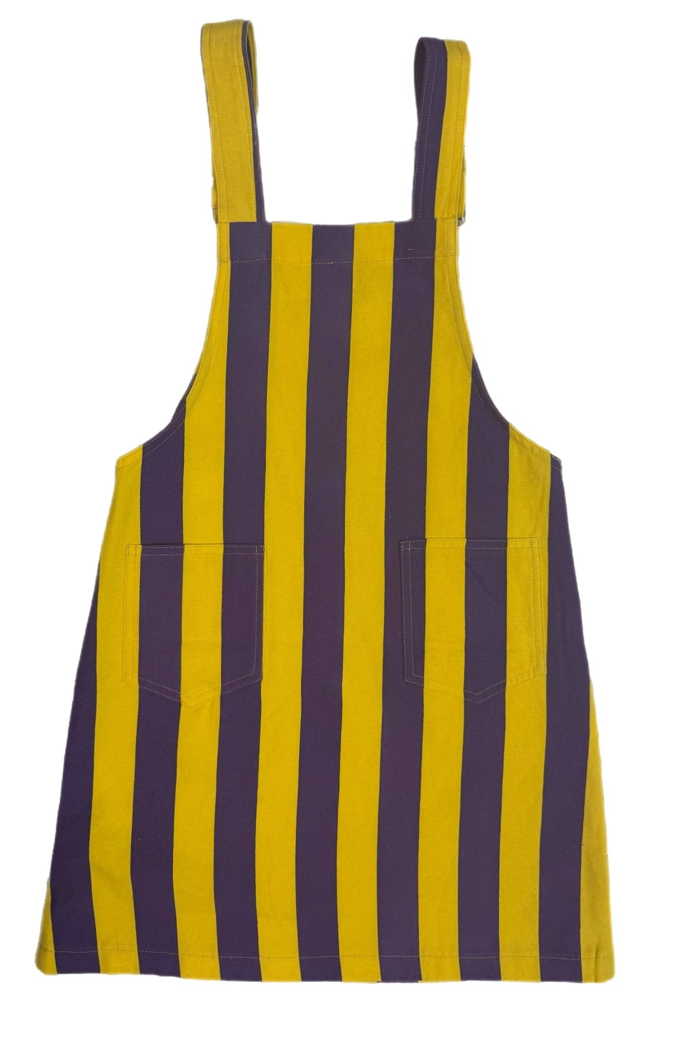 strapless open back dress Purple and Gold Lightweight Overall Dress – Sparkle City Co