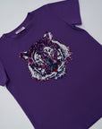 Purple Tiger Head Tee - Sparkle City Co