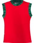 Ready to Ruffle Tank - Red w/ Green - Sparkle City Co