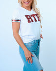 RTR White Jersey Tee - Sparkle City Co