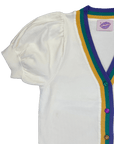 Short Sleeve Mardi Gras Cardigan - Sparkle City Co