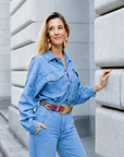 TIGER DENIM JUMPSUIT - Sparkle City Co