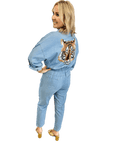TIGER DENIM JUMPSUIT - Sparkle City Co