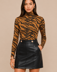 Tiger Stripe Turtle Neck - Sparkle City Co