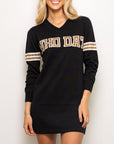 WHO DAT Black Sweater Dress - Sparkle City Co