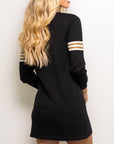 WHO DAT Black Sweater Dress - Sparkle City Co