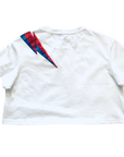 Blue and Red lightening bolt crop