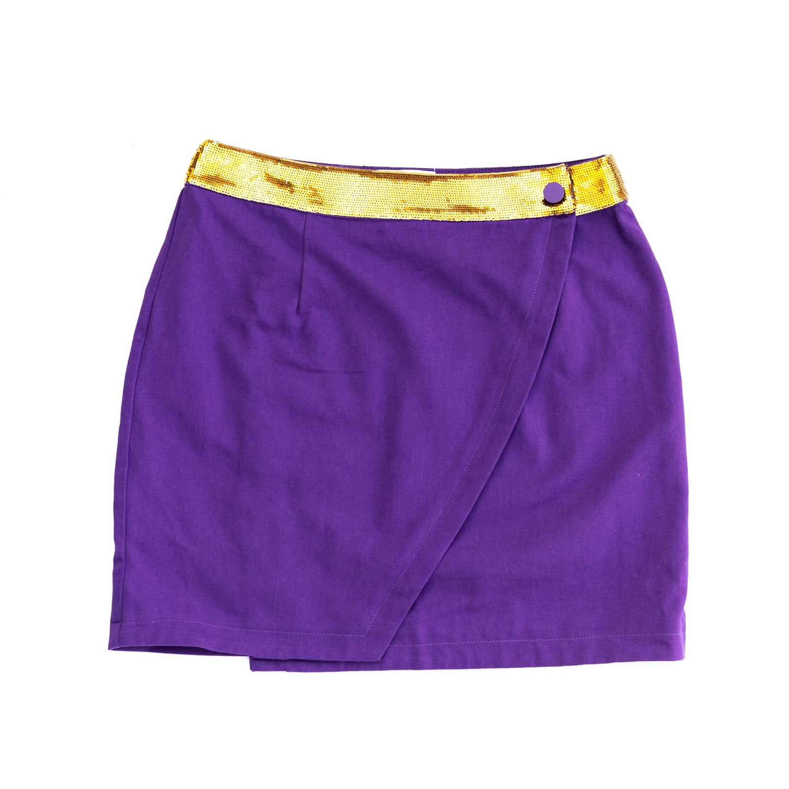 WINNING Wrap Skirt Purple/Gold Sequins